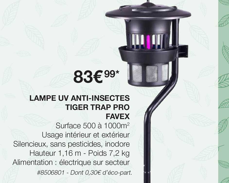 lampe uv anti-insectes tiger trap pro favex