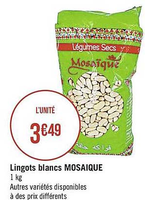 lingots blancs mosaïque