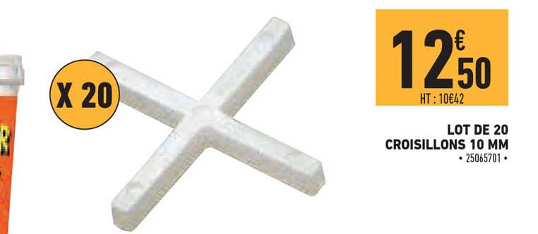 lot de 20 croisillons 10 mm