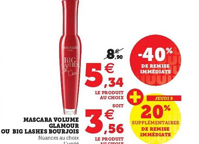 mascara volume glamour ou big lashes bourjois