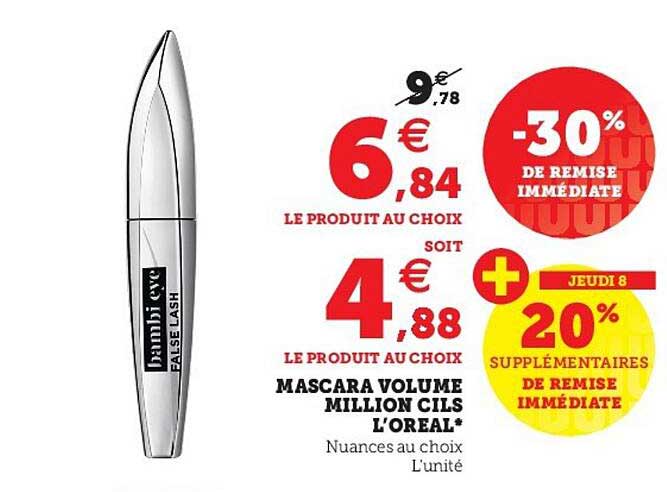 mascara volume million cils l'oréal