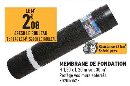 membrane de fondation