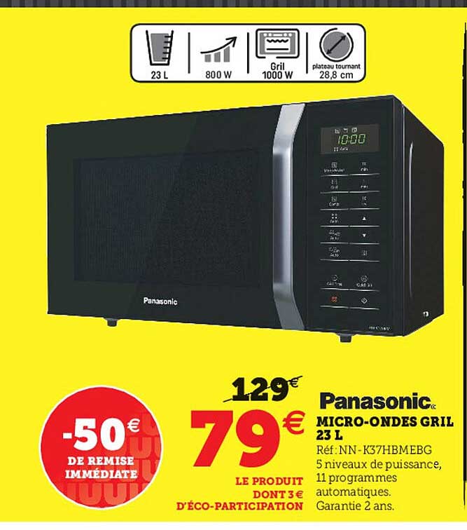 micro-ondes grill 23 l panasonic