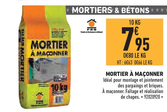 mortier à maçonner