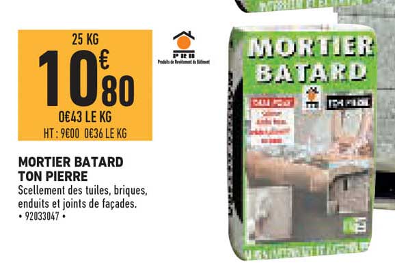 mortier batard ton pierre