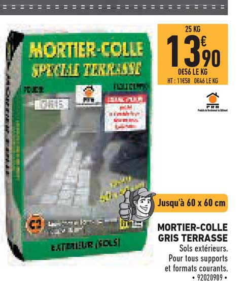 mortier-colle gris terrasse
