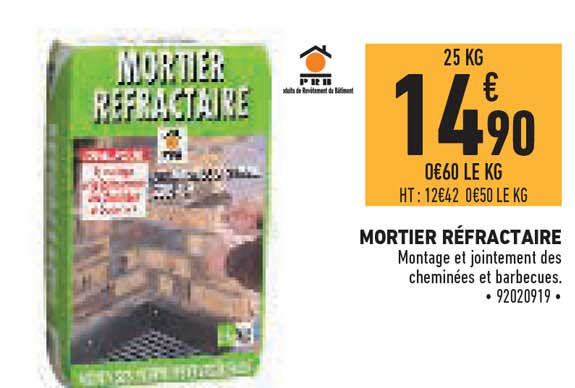 mortier réfractaire