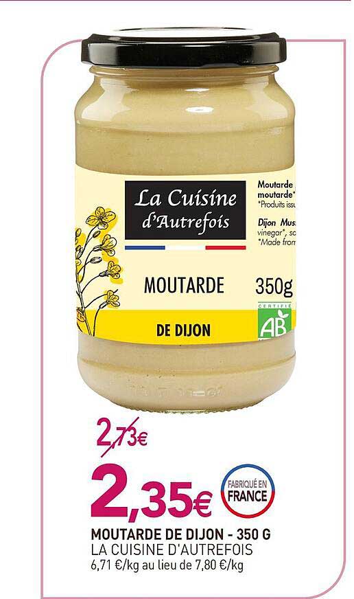 moutarde de dijon - 350 g la cuisine d'autrefois