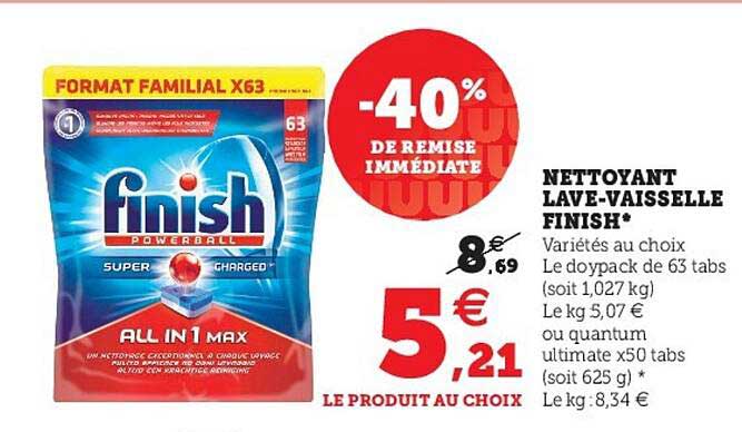 nettoyant lave-vaisselle finish