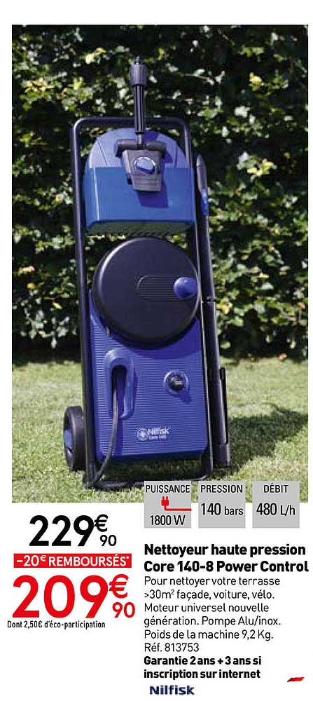 nettoyeur haute pression core 140-8 power control