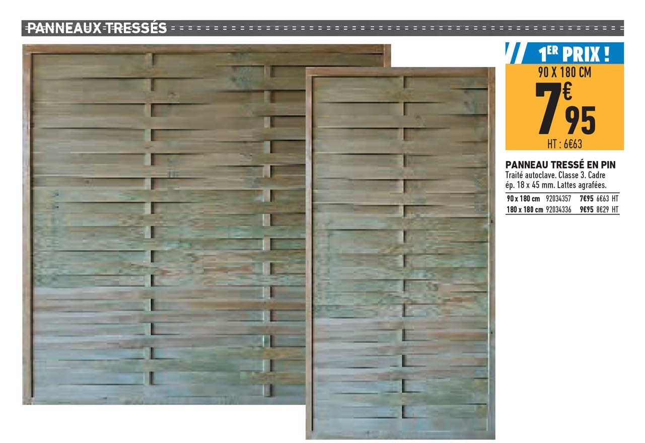 Panneau Tressé En Pin