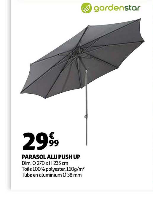 Parasol Alu Push Up Gardenstar