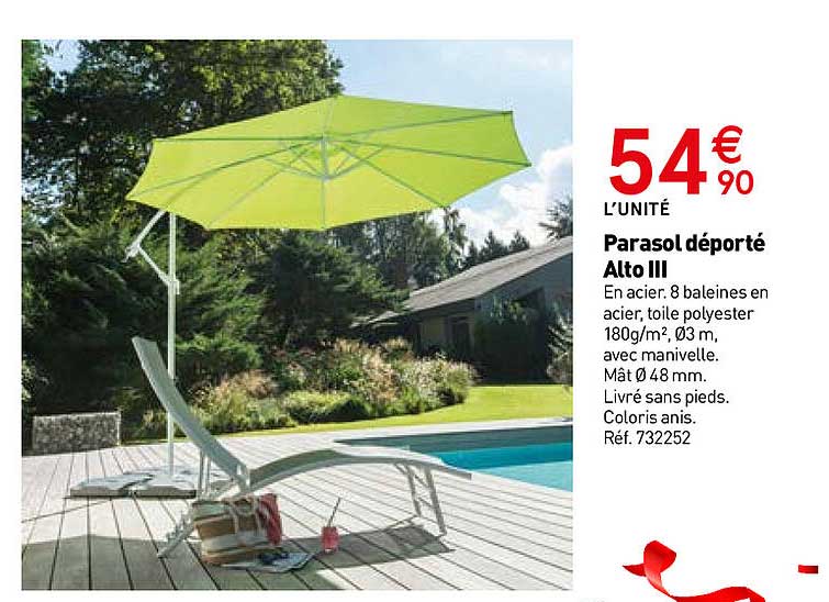 parasol déporté alto iii