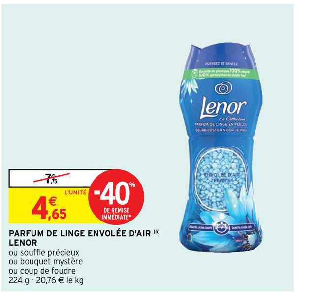 parfum de linge envolée d'air lenor