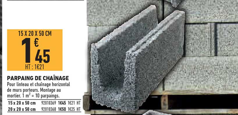 parpaing de chaînage