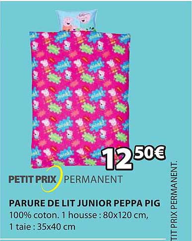 parure de lit junior peppa pig