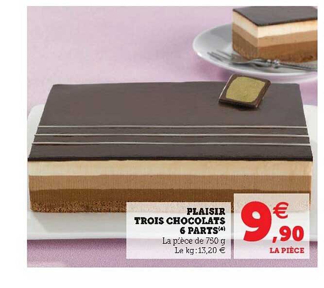 Plaisir Trois Chocolats 6 Parts