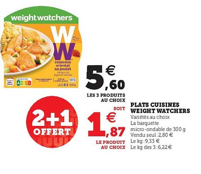 plat cuisinés weight watchers