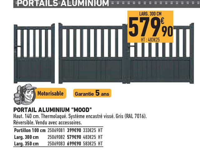 portail aluminium "mood"