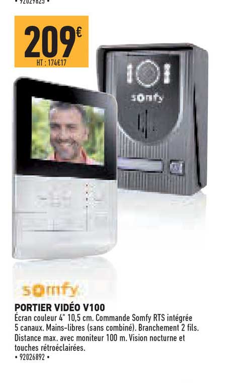 portier vidéo v100 somfy