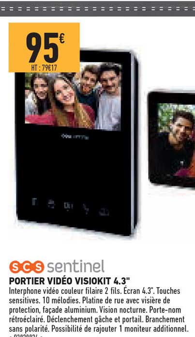 portier vidéo visiokit 4.3" scs sentinel