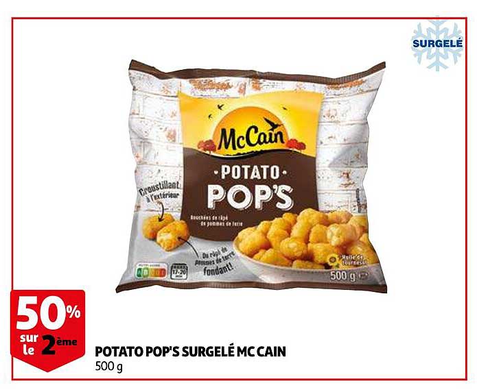 potato pop's surgelé mc cain