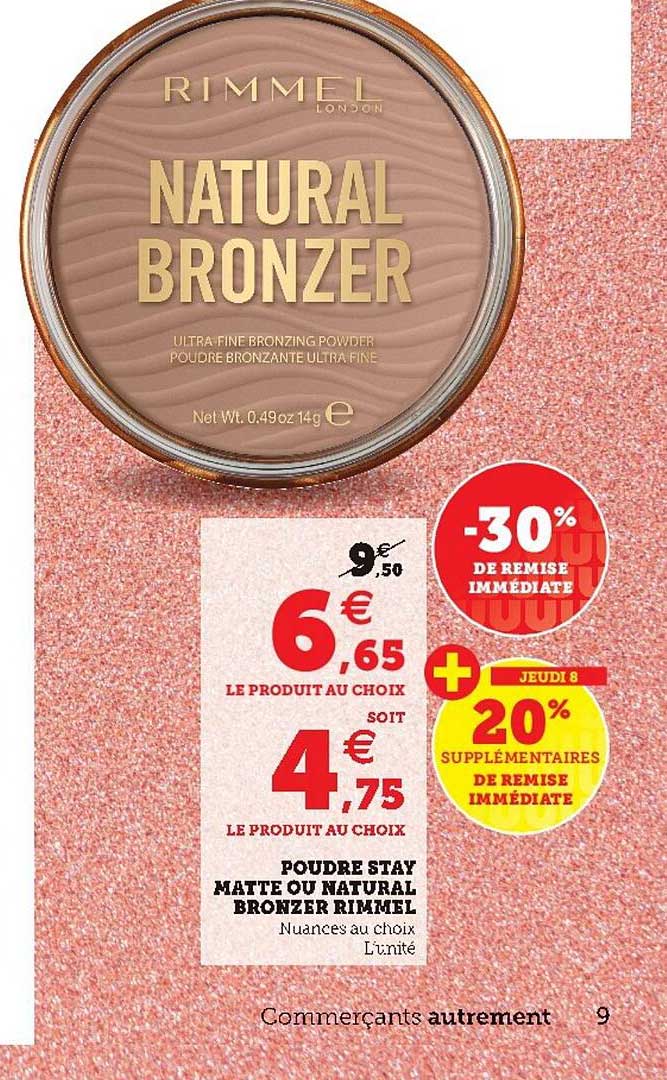 Poudre Stay Matte Ou Natural Brozer Rimmel