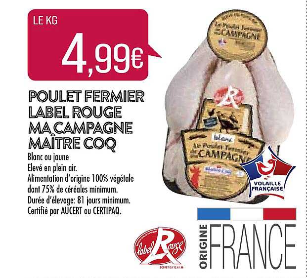 poulet fermier label rouge ma campagne maître coq