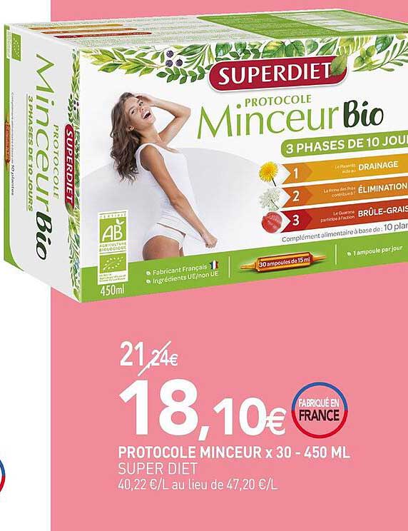 protocole minceur x30 - 450 ml super diet