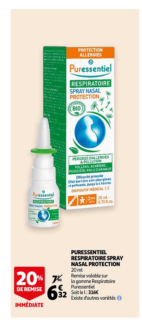puressentiel respiratoire spray nasal protection