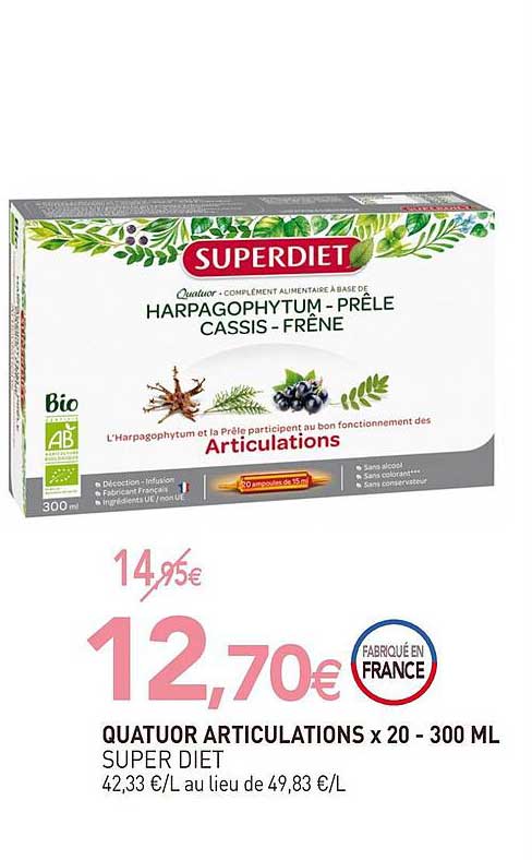 quatuor articulations x20 - 300 ml super diet
