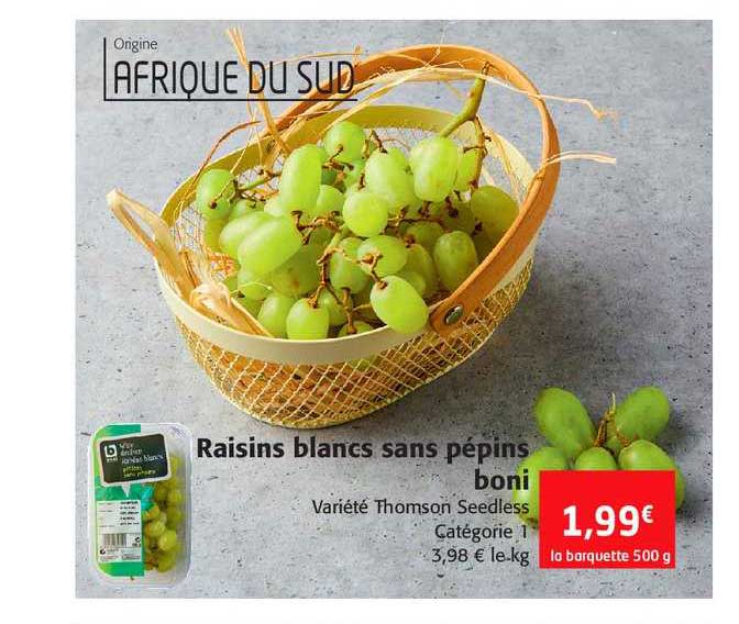 Raisins Blancs Sans Pépins Boni