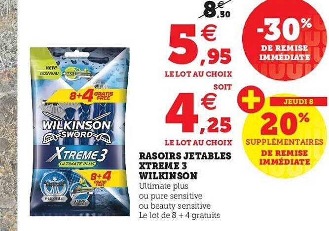 Rasoirs Jetables Xtreme 3 Wilkinson