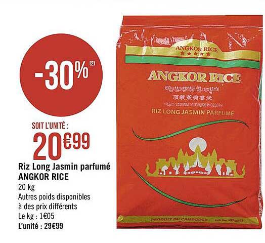 riz long jasmin parfumé angkor rice