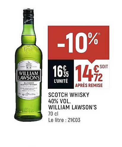 scotch whisky 40% vol. william lawson's