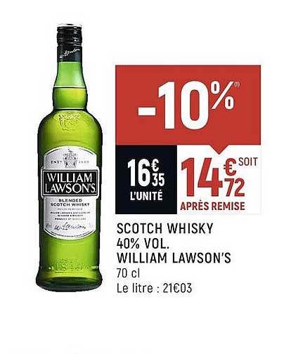 scotch whisky 40% vol. william lawson's