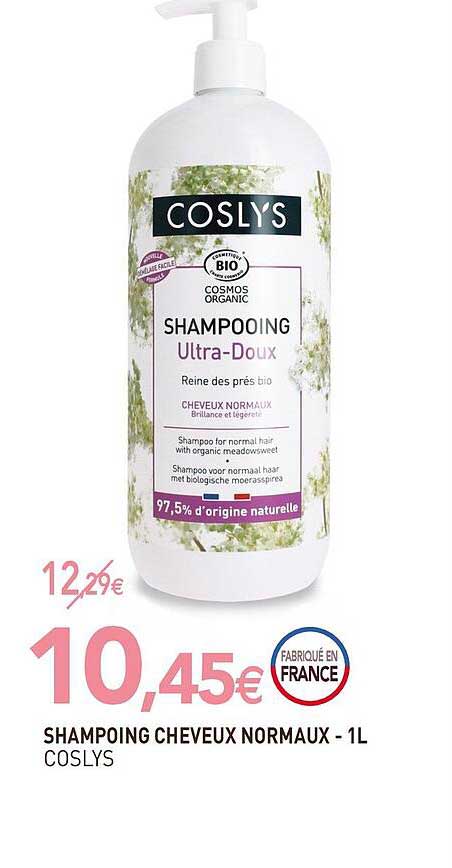 shampoing cheveux normaux - 1 l coslys