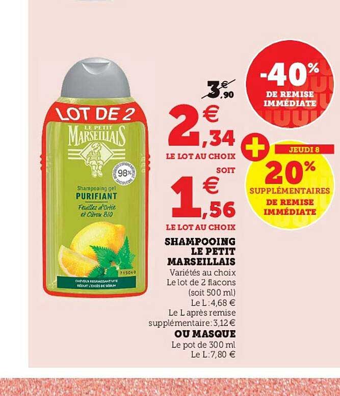 Shampooing Le Petit Marseillais Ou Masque