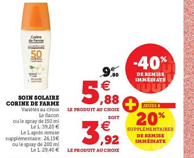 Soin Solaire Corine De Farme