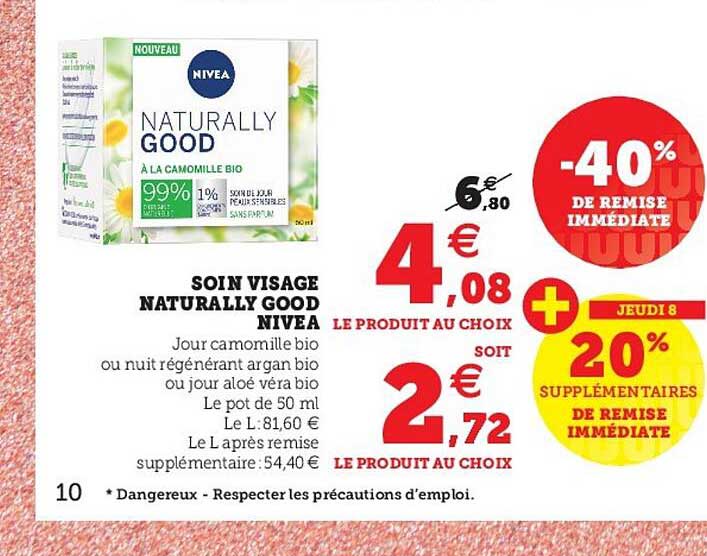 soin visage naturally good nivea