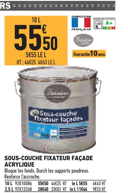 sous-couche fixateur façade acrylique
