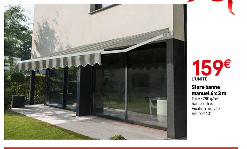 store banne manuel 4 x 3 m