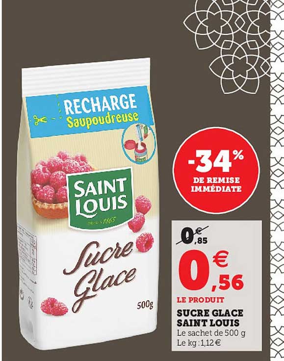 sucre glace saint louis -34% de remise immédiate