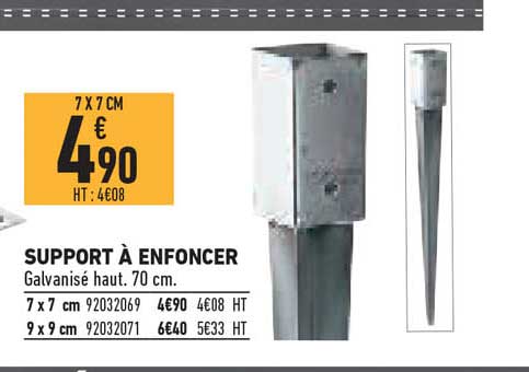 Support à Enfoncer