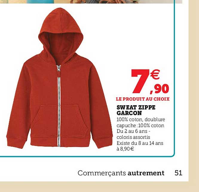 Sweat Zippe Garçon