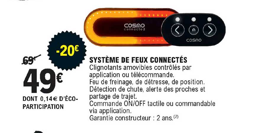 système de feux connectés cosmo