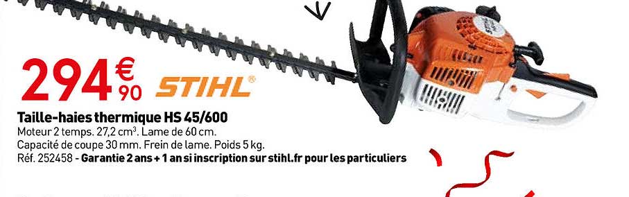taille-haies thermique hs 45-600 stihl