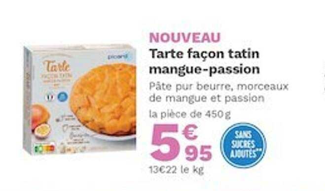 tarte façon tatin mangue-passion