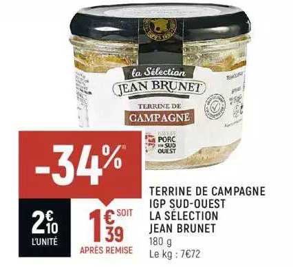 terrine de campagne igp sud-ouest la sélection jean brunet