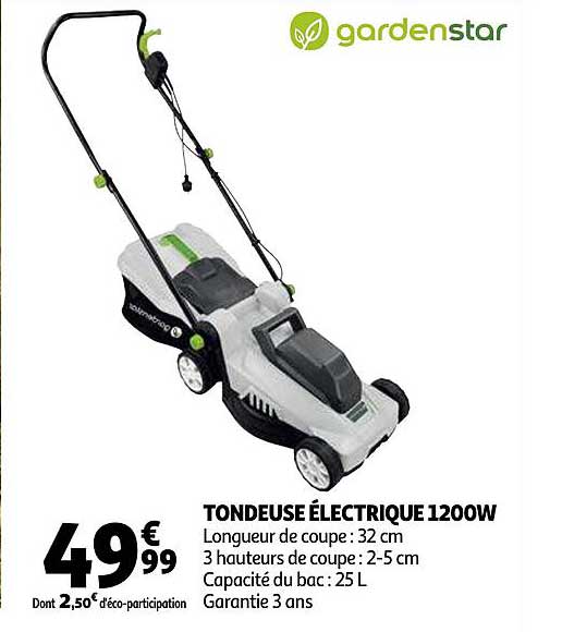 Tondeuse électrique 1200w Gardenstar